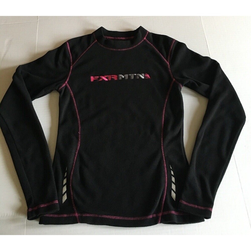 FXR Womens Fleece Mountain Sweater Pullover Hoodie Size XS Black Pink